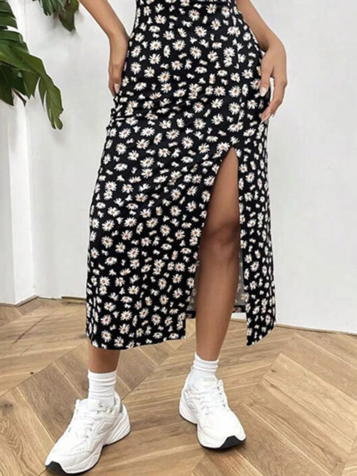 Slit Spaghetti Strap Midi Dress (9)