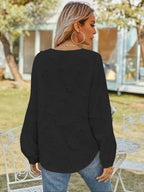 V-neck Long Sleeve Blouse (11)