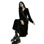 Solid Color Casual Hepburn French Minority Dress photo 4