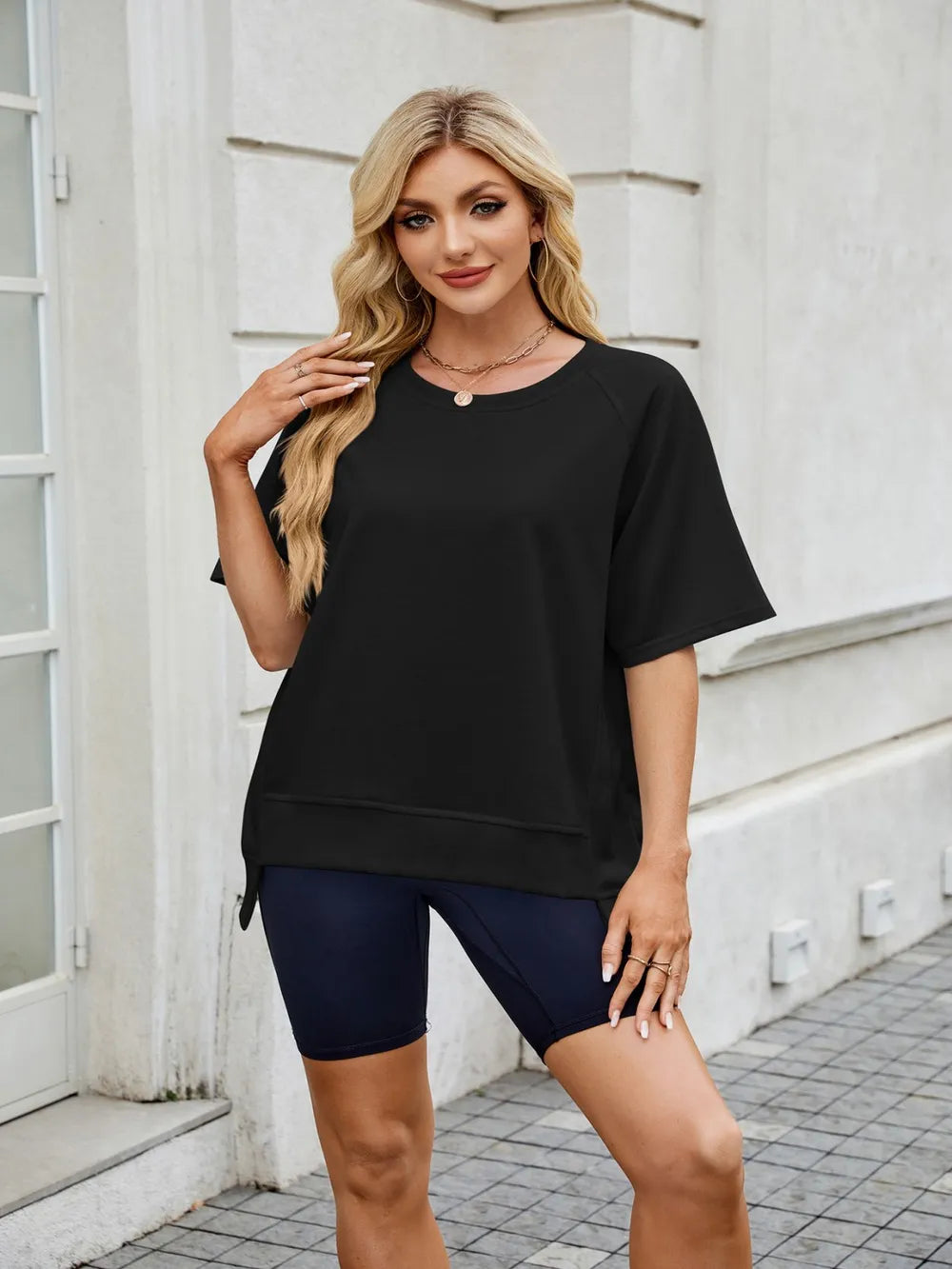 Round Neck Short Sleeve T-shirt (19)