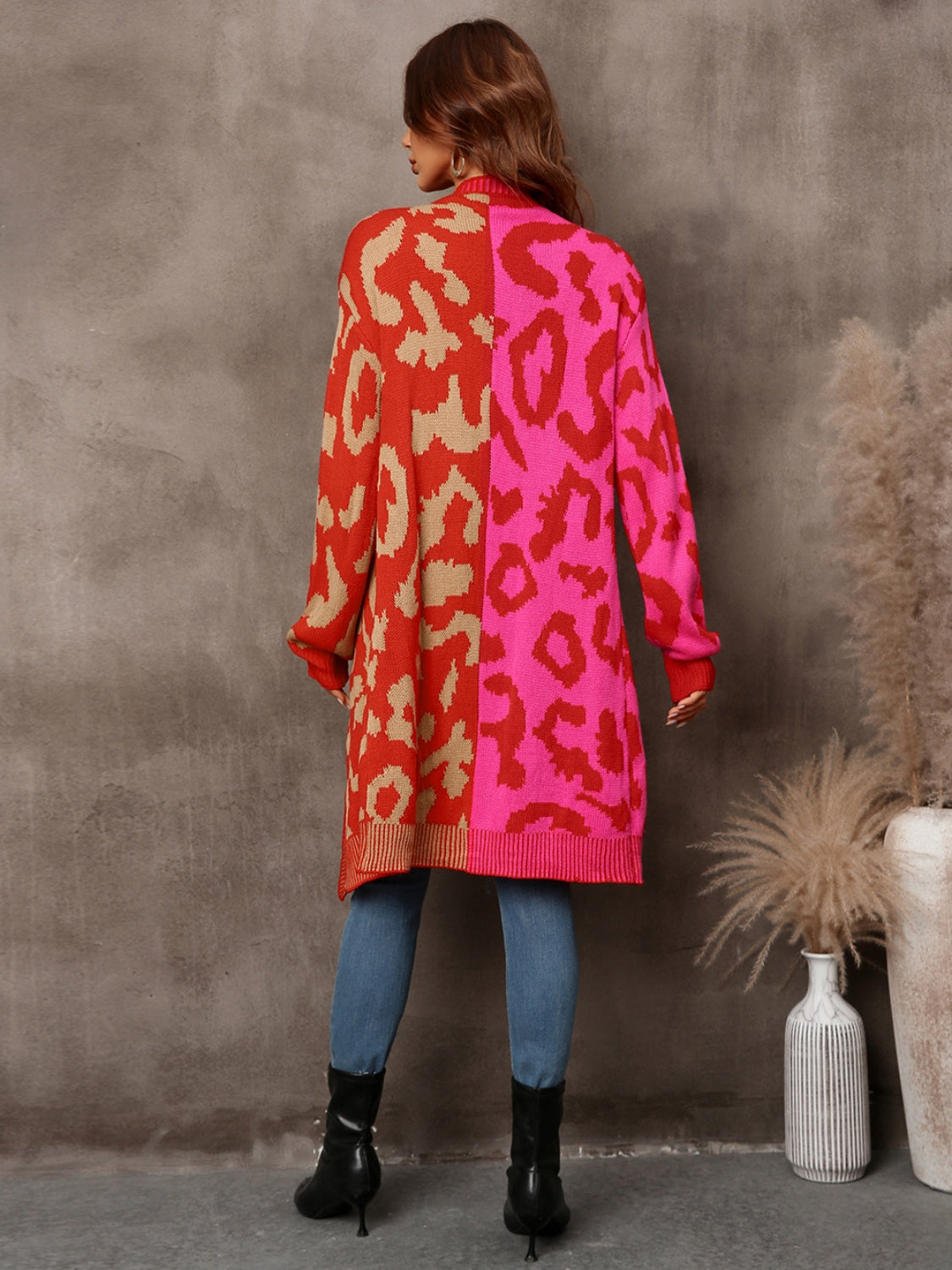 Leopard Button Down Longline Cardigan (6)