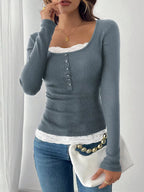 Lace Detail Long Sleeve T-shirt (8)