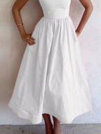 Adjustable Strap Scoop Neck Midi Dress (11)