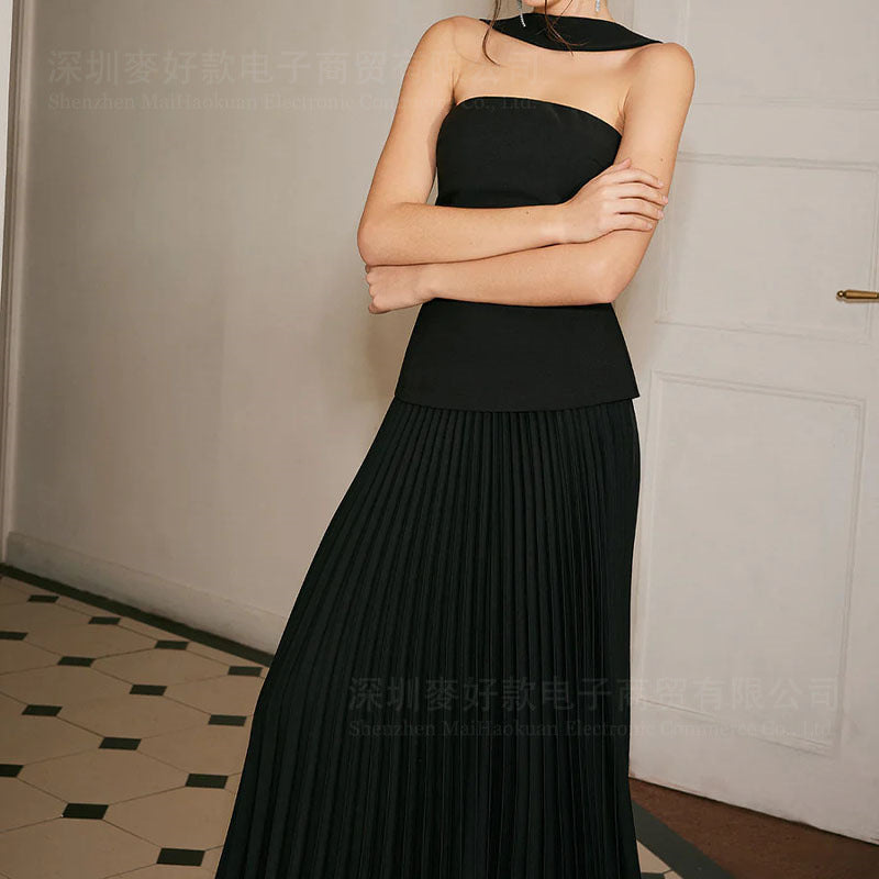 Sophisticated Slim Halter Dress photo 1
