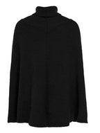 Turtleneck Knitted Cape Sweater (9)