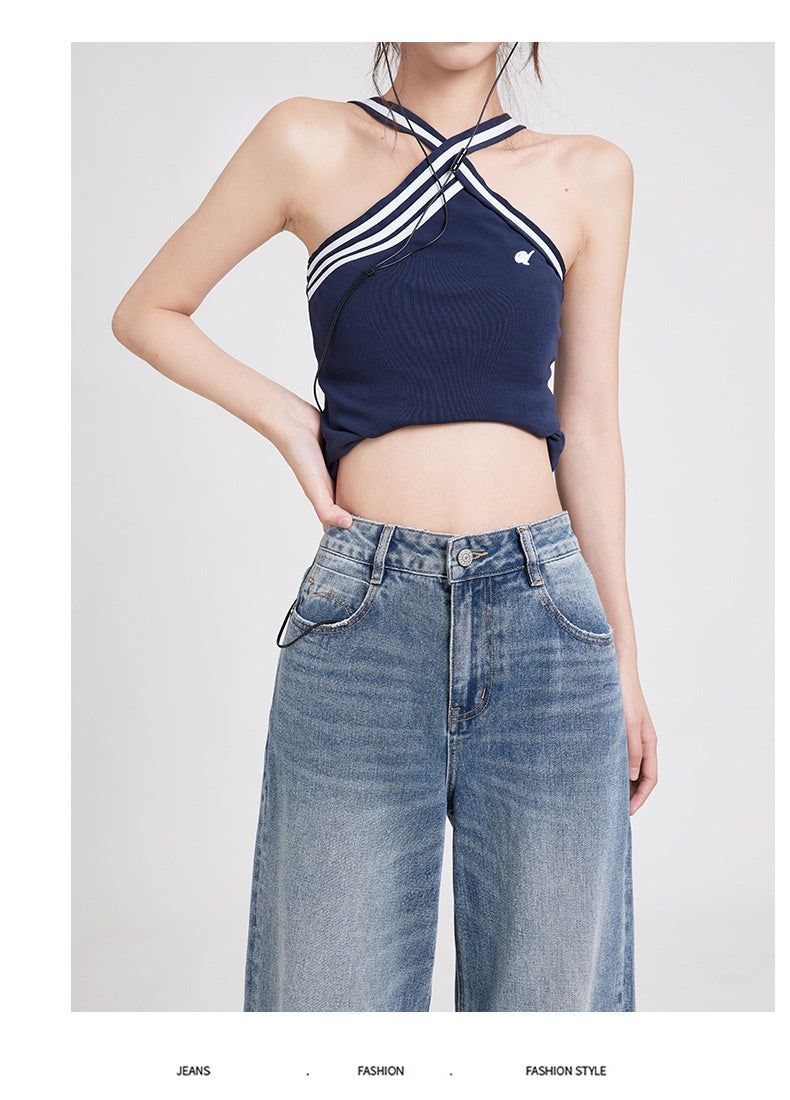 Wide Leg Jeans High Waist Baggy Straight Trousers photo 26