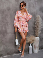 Cutout Front Printed Long Sleeve Romper (31)