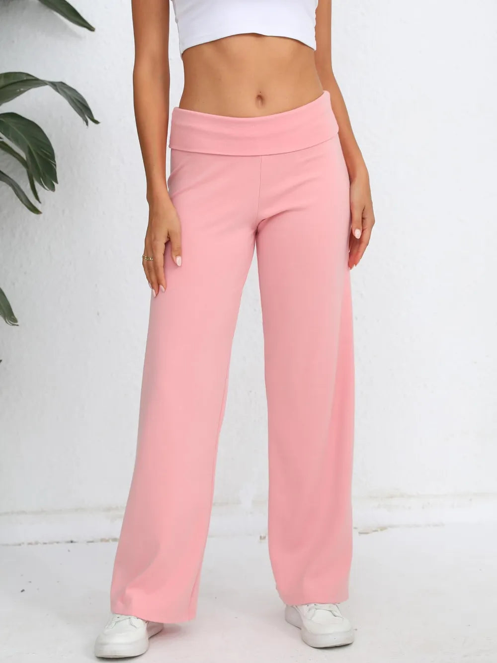 Elastic Waist Wide Leg Pants (11)