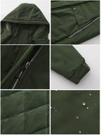 Full Size Zip Up Hooded Parka Outerwear Plus (9)