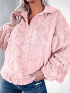 Cozy Fleece Quarter Zip Sweatshirt (9)