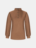 Full Size Mock Neck Long Sleeve T-shirt (19)