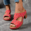 Open Toe Block Heel Sandals (2)