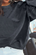 Ribbed Round Neck Drop Shoulder Sweatshirt (18)