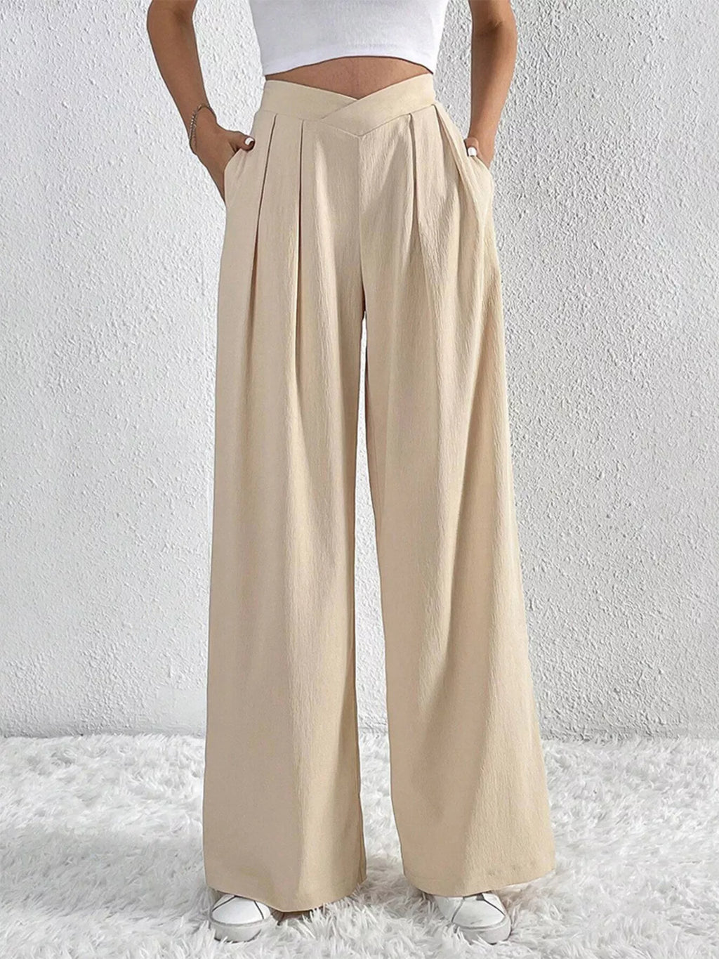 Pleated Wide Leg Pants (3)