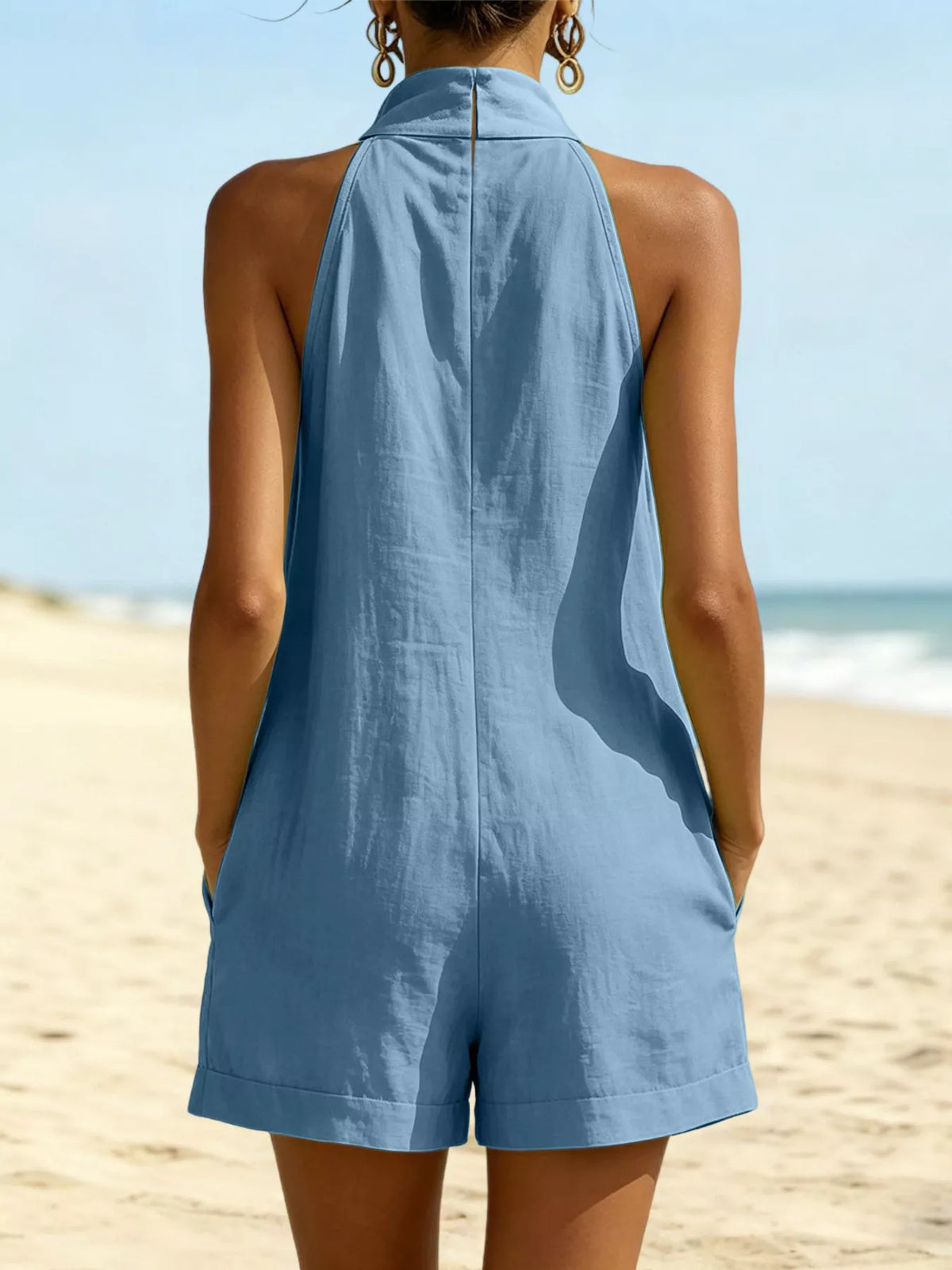 Halter Neck Romper Pockets (14)