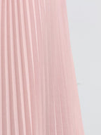 Frill Lapel Collar Top Pleated Skirt Set (23)
