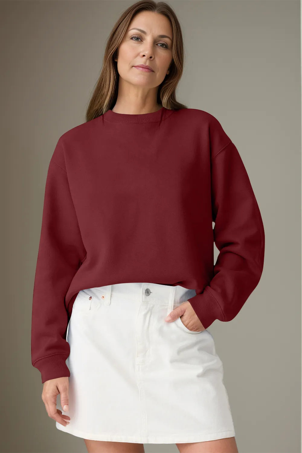Round Neck Long Sleeve Sweatshirt (11)