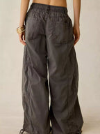 High-waisted Cargo Wide-leg Pants (3)
