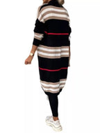 Striped Longline Open Front Cardigan (9)