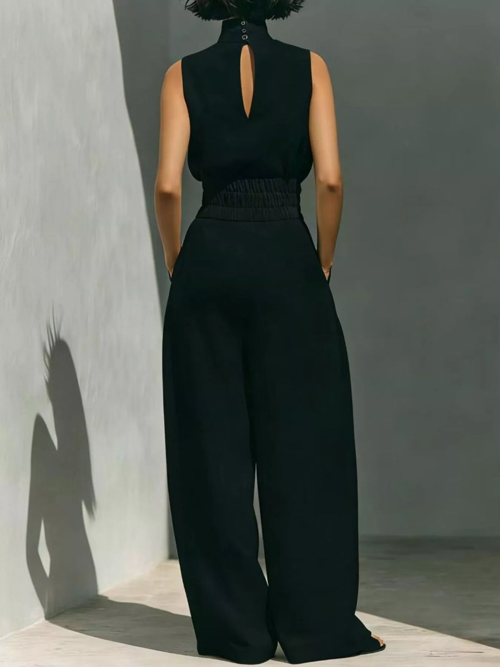 Full Size Sleeveless Wide-leg Jumpsuit Smocked Waist Plus (8)