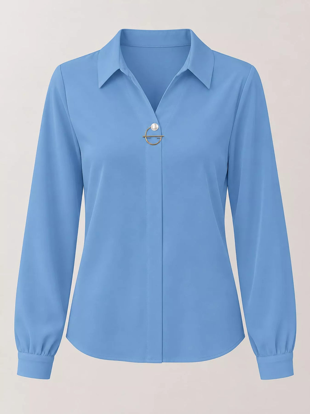 Long Sleeve Satin Blouse (42)