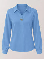 Long Sleeve Satin Blouse (42)