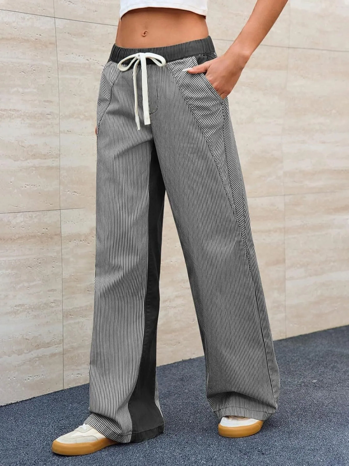 Striped Wide Leg Jeans (11)