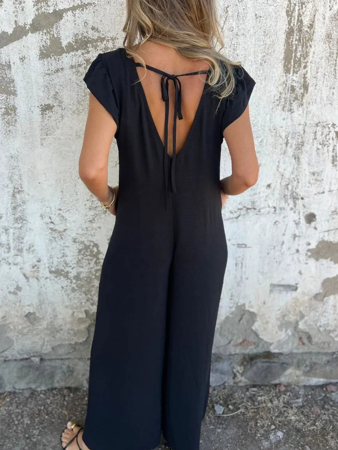 Full Size V-neck Cap Sleeve Wide Leg Jumpsuit Plus (21)