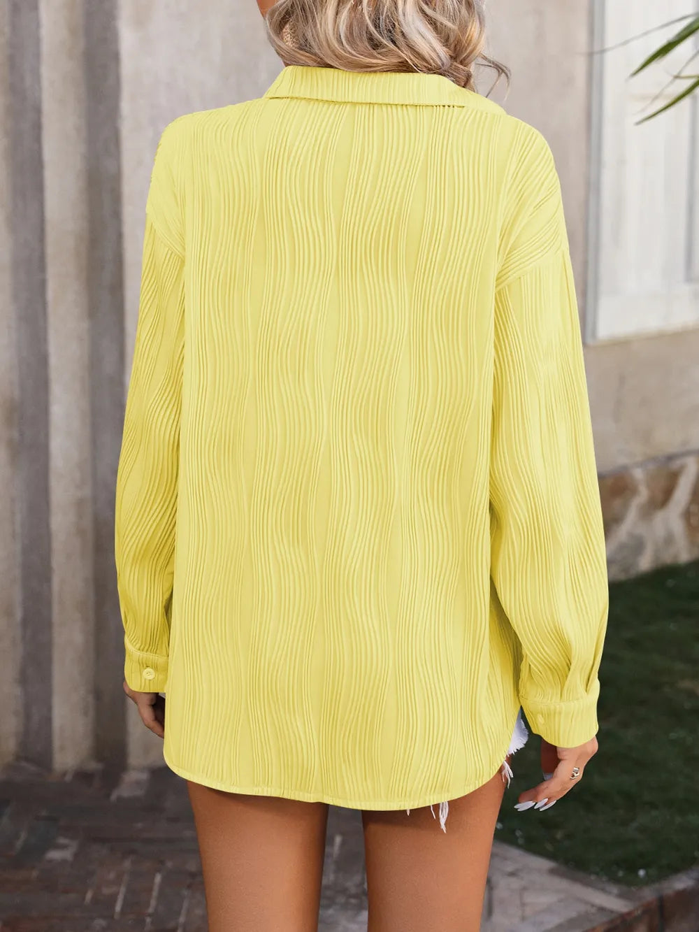 Button Up Dropped Shoulder Shirt (12)