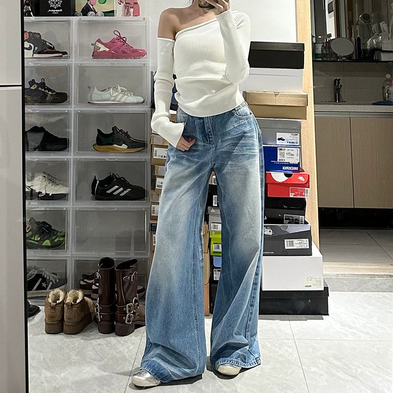Retro High Waist Wide Leg Trousers photo 5