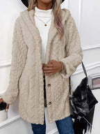 Full Size Button-down Hooded Outerwear Plus (7)