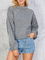 Pearl-embellished Mock Neck Sweater (5)