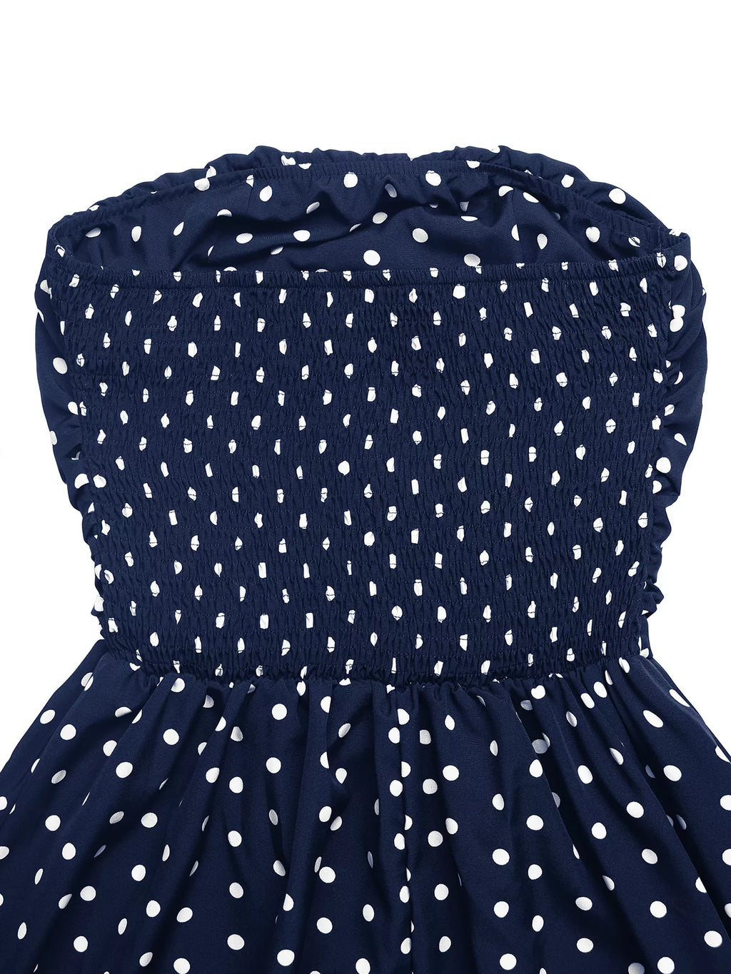 Polka Dot Tube A-line Dress (7)