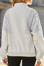 Half Zip Drop Shoulder Long Sleeve Sweatshirt (19)