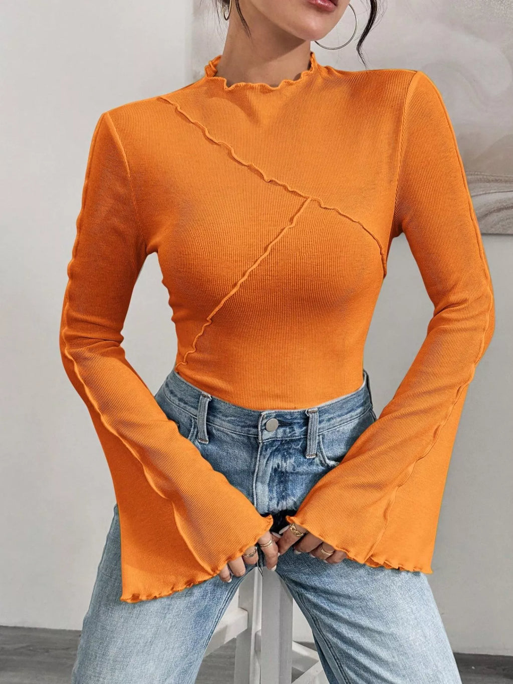 Lettuce Edge Flare Sleeve Top (19)