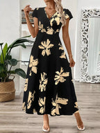 Surplice Cap Sleeve Midi Dress (4)
