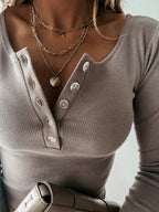 Button Detail Long Sleeve T-shirt (9)