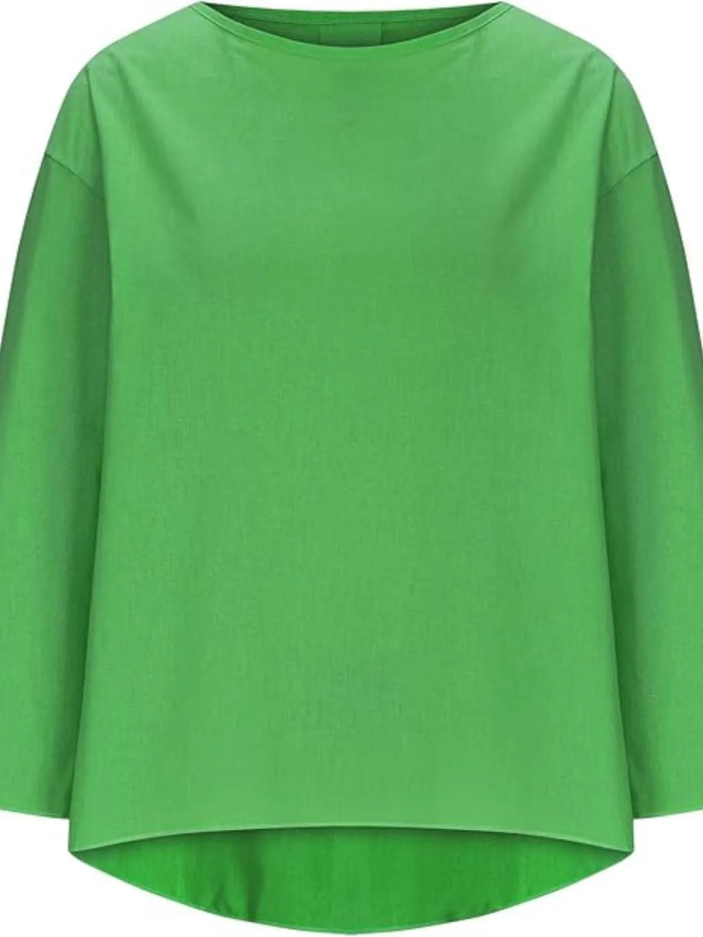 Full Size Round Neck Relaxed Fit Blouse Plus (15)