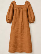 Square Neck Puff Sleeve Mini Dress (27)