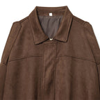 Suede Effect Bomber Jacket Coat photo 5