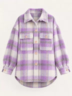 Plaid Button-down Jacket (10)