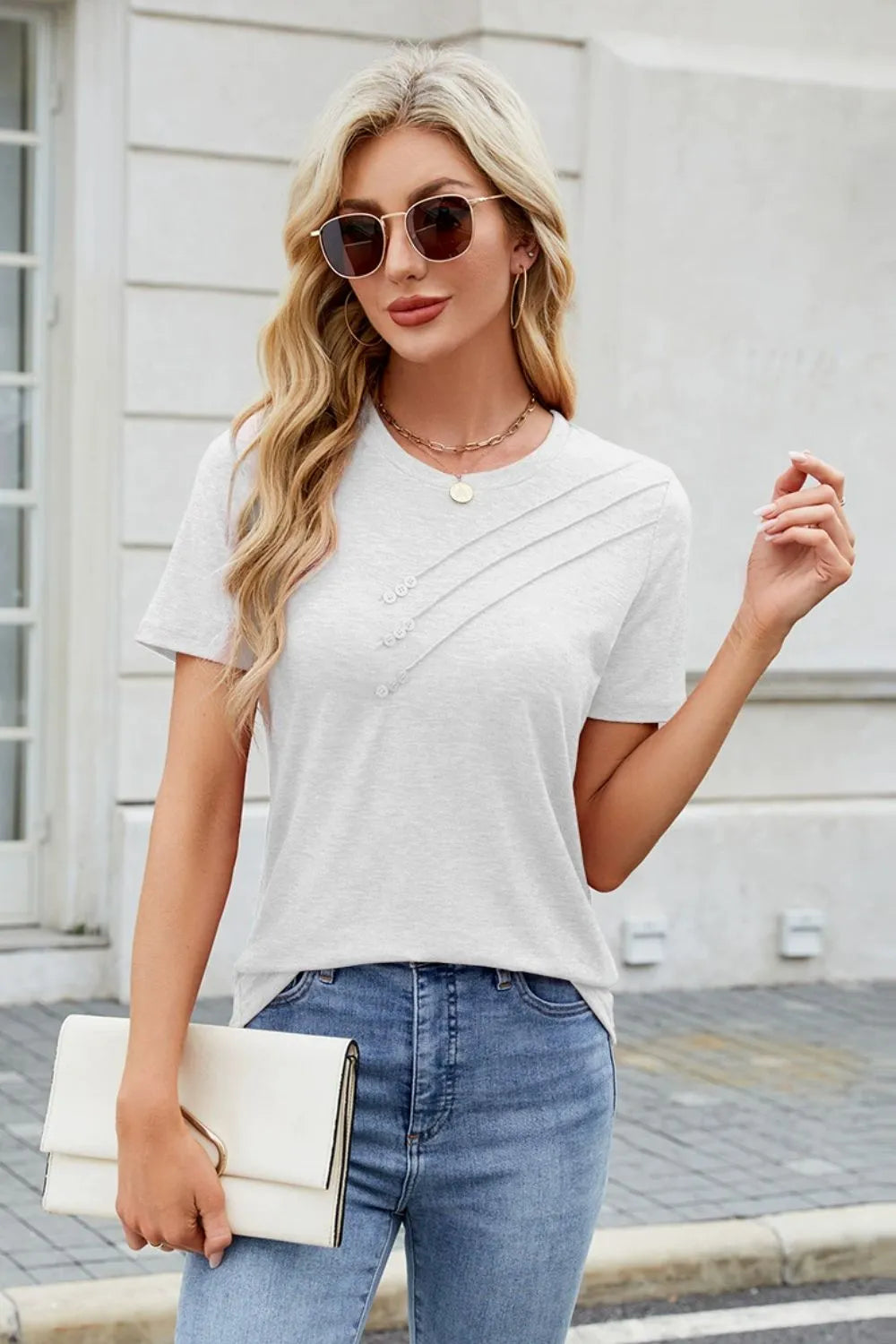 Round Neck Short Sleeve T-shirt (7)