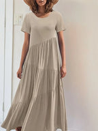 Round Neck Tiered Ruffle Maxi Dress (4)