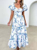 Off-shoulder Floral Tiered Dress Ruffle Details (12)