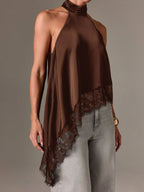 Halter Neck Lace Trim Cami (13)
