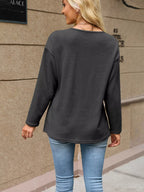 V-neck Button-down Cardigan (5)