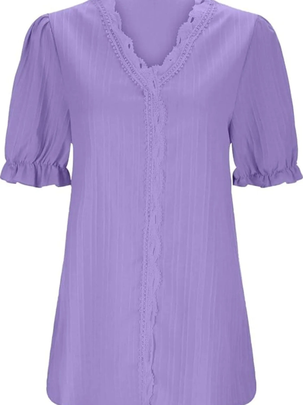 Full Size Lace Detail V-neck Blouse Plus (7)