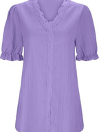 Full Size Lace Detail V-neck Blouse Plus (7)