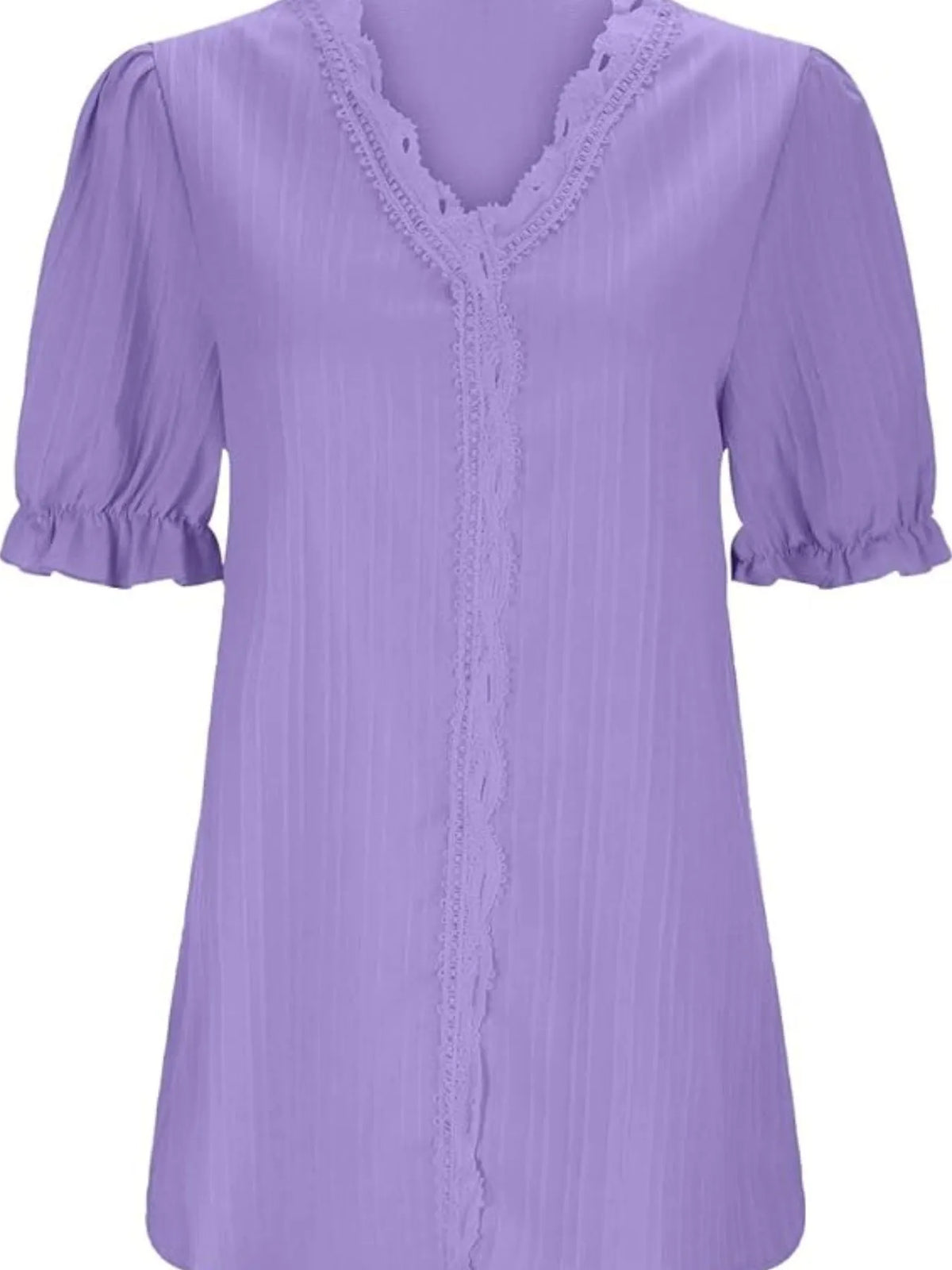 Full Size Lace Detail V-neck Blouse Plus (7)