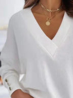 V-neck Long Sleeve Sweatshirt (6)